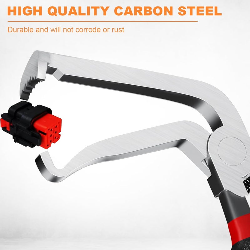 Guweta Electrical Disconnect Pliers 37980 60Degree Automotive Electrical Connector Disconnect Pliers Separator Long Spark Plug Disassembly Pliers Fuel Line Disconnect Remove Tool Pliers - Image 5